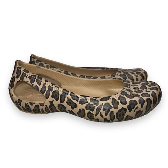 Crocs Kadee Leopard Print Slip-on Comfort Shoes Women's 5 - Picture 4 of 11